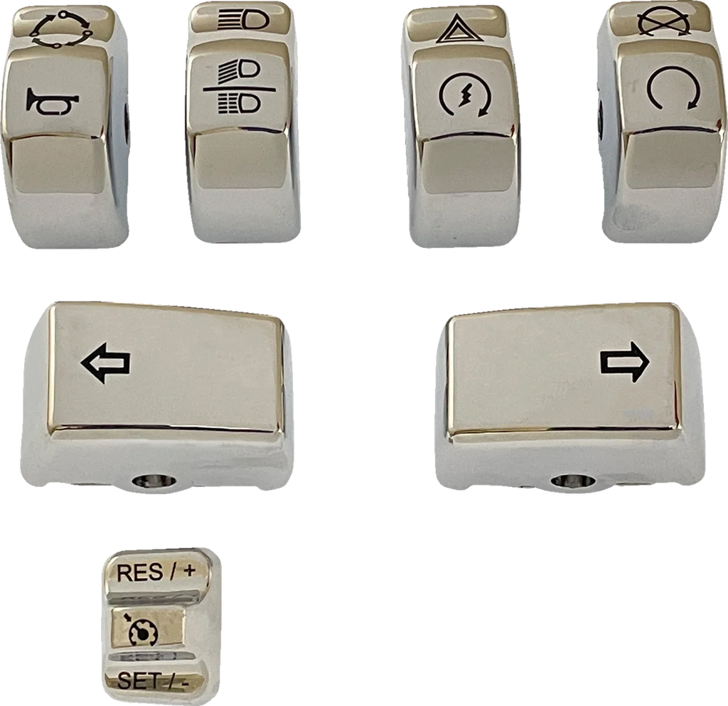 DragSpecialties Switch Caps - Chrome H18-0359CO-C - Main Product View
