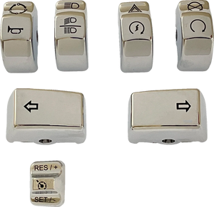 DragSpecialties Switch Caps - Chrome H18-0359CO-C - Main Product View