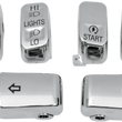 Load image into Gallery viewer, DragSpecialties Switch Caps - Standard - Chrome H18-033500-C - Main Product View
