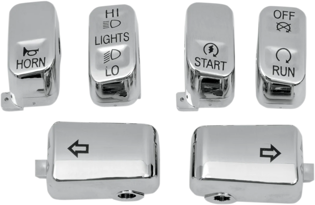 DragSpecialties Switch Caps - Standard - Chrome H18-033500-C - Main Product View