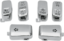 Load image into Gallery viewer, DragSpecialties Switch Caps - Standard - Chrome H18-033500-C - Main Product View