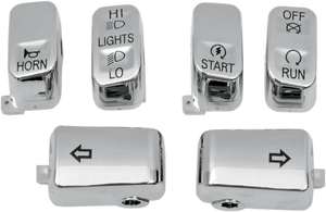 DragSpecialties Switch Caps - Standard - Chrome H18-033500-C - Main Product View