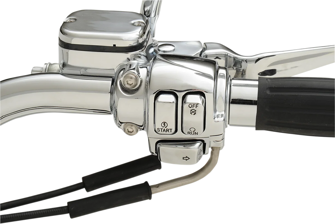 DragSpecialties Switch Caps - Standard - Chrome H18-033500-C - Side View