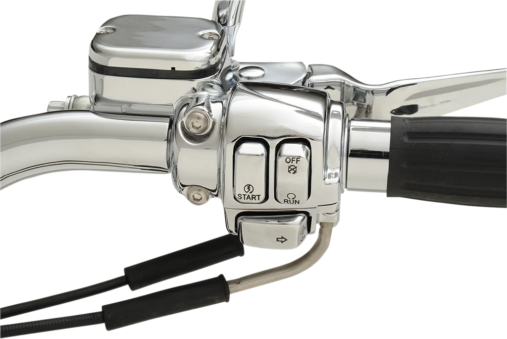 DragSpecialties Switch Caps - Standard - Chrome H18-033500-C - Side View