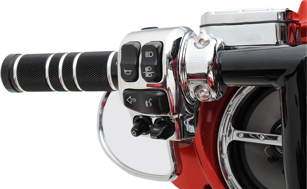DragSpecialties Switch Housing - Chrome H07-0772-A - Side View