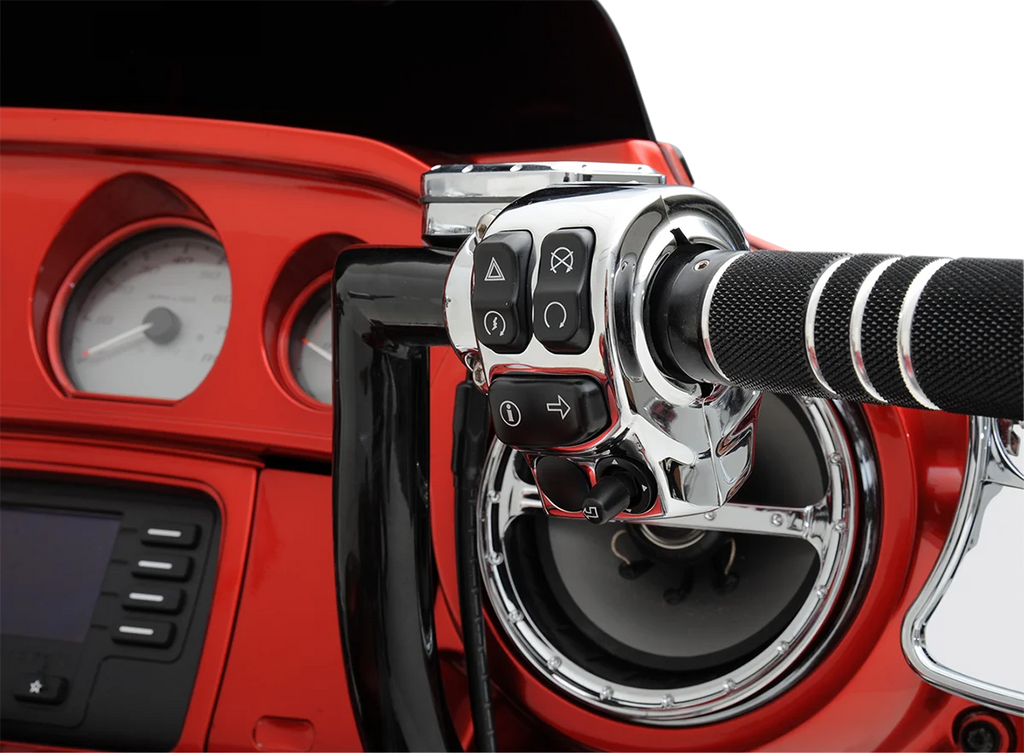 DragSpecialties Switch Housing - Chrome H07-0772-A - Back View