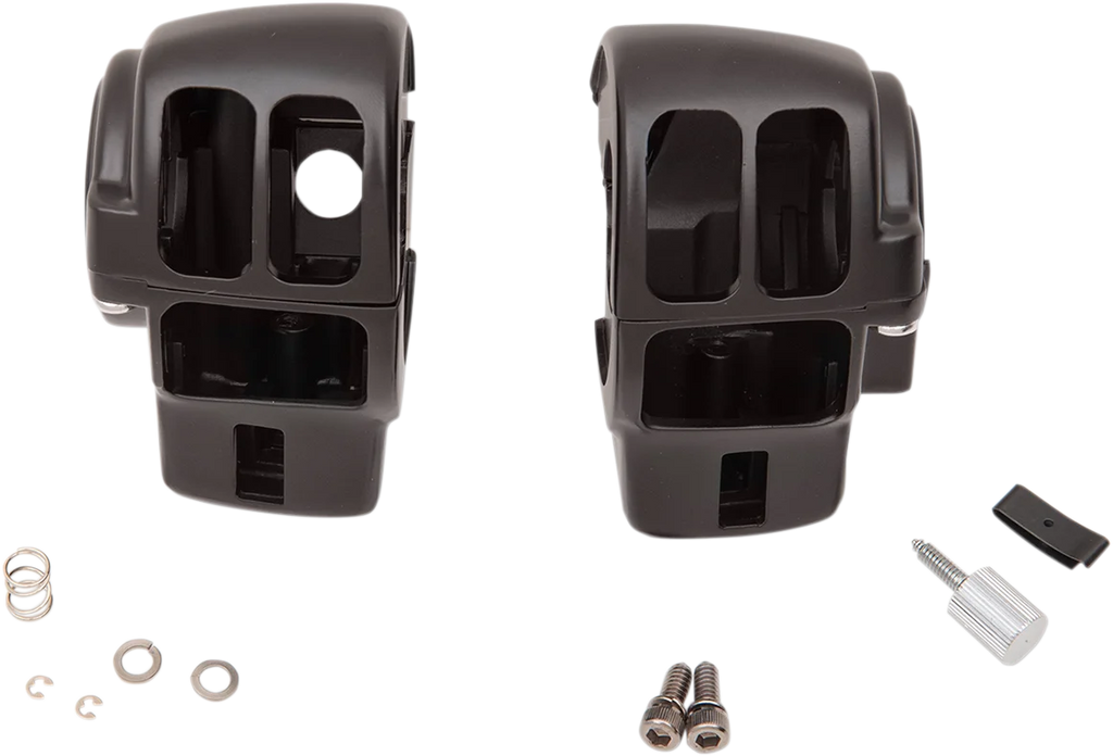 DragSpecialties Switch Housing - Radio - Matte Black 07-0530ABMB - Main Product View