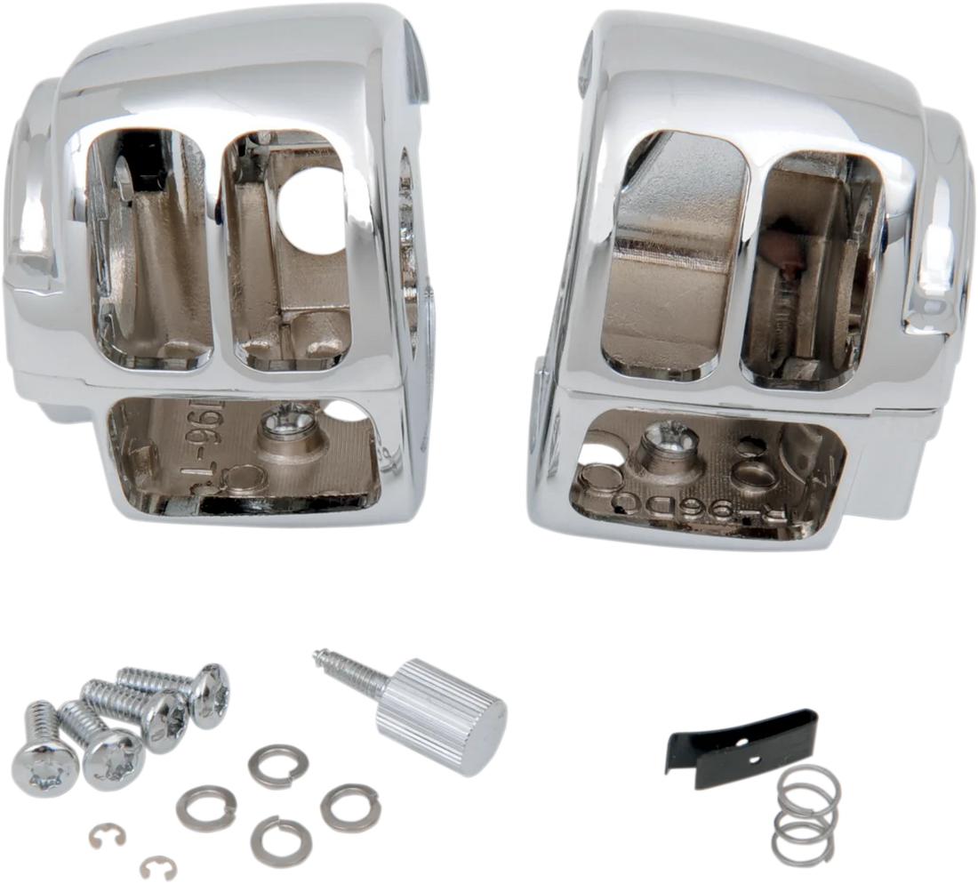 DragSpecialties Switch Housing - Radio - Matte Black H07-0782MB - Side View
