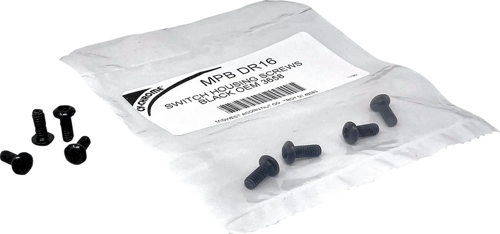 DragSpecialties Switch Housing Screws - Black MPBDR16 - Main Product View