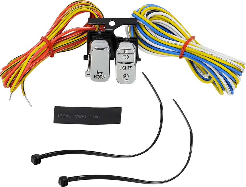DragSpecialties Switch Kit - Dimmer/Horn - Chrome H18-0333C-H - Main Product View