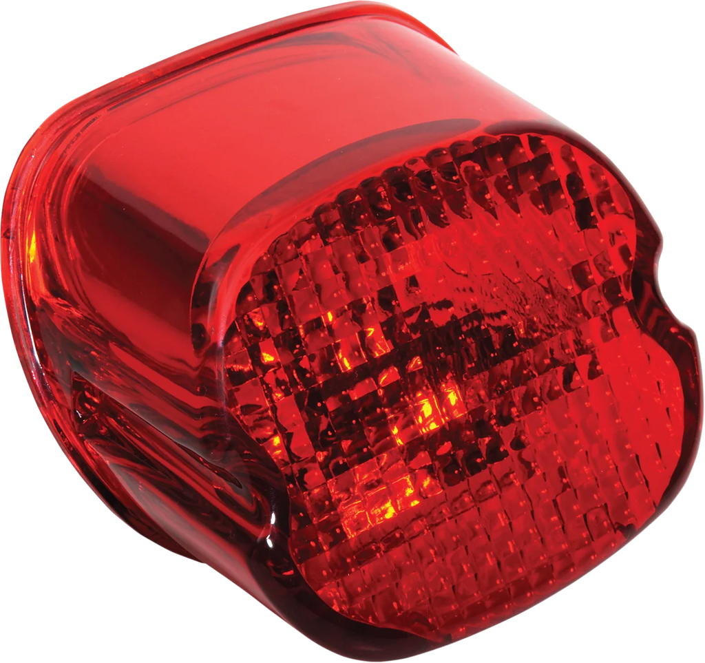 DragSpecialties Taillight Lens - Bottom Tag Window - Smoke 12-0411MD - Side View