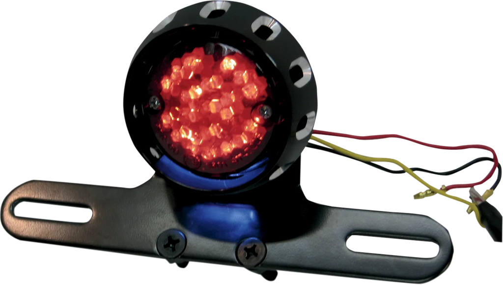 DragSpecialties Taillight/License Plate Mount - Black L24-0437ABRLEDE - Main Product View