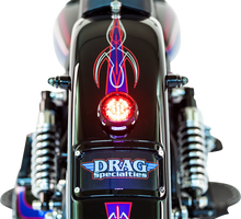 Load image into Gallery viewer, DragSpecialties Taillight/License Plate Mount - Black L24-0437ABRLEDE - Side View
