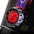 Load image into Gallery viewer, DragSpecialties Taillight/License Plate Mount - Black L24-0437ABRLEDE - Back View