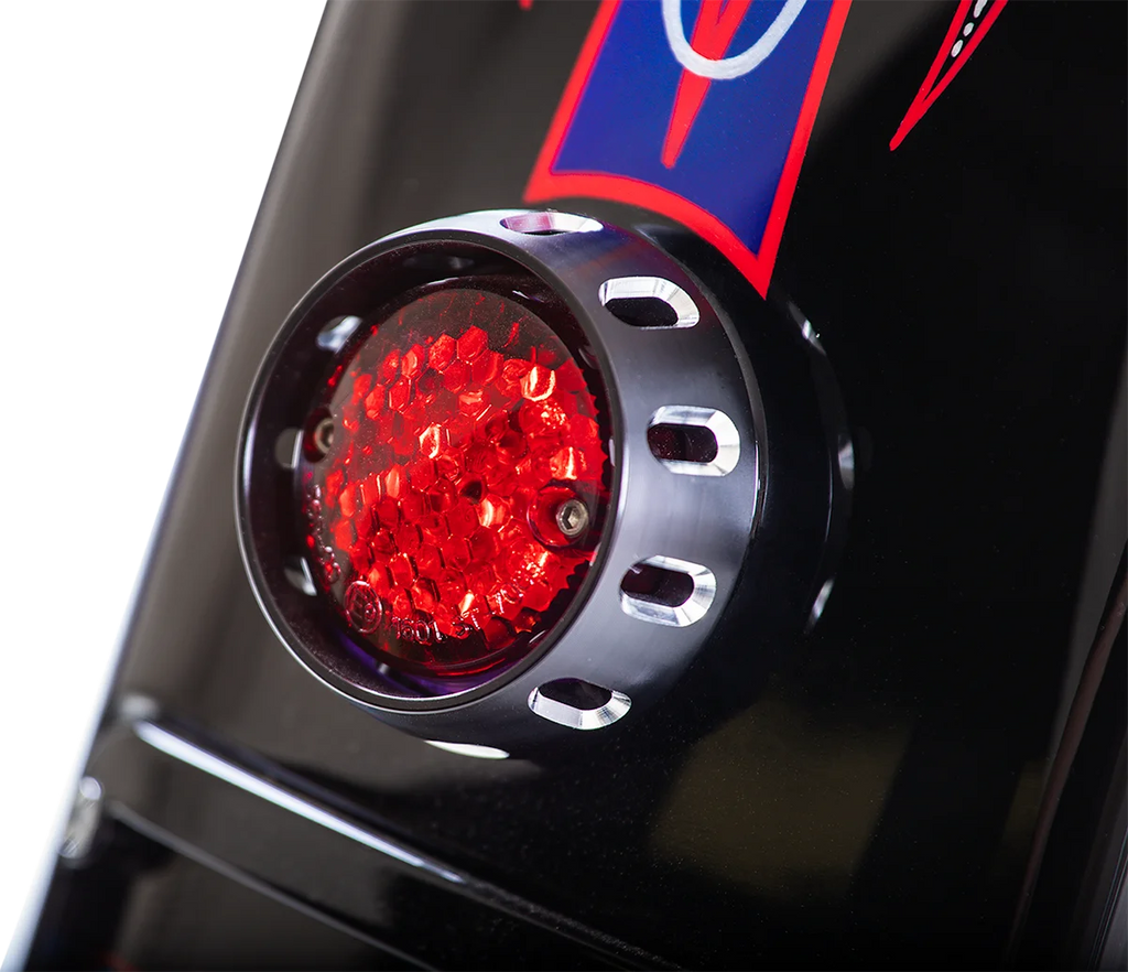 DragSpecialties Taillight/License Plate Mount - Black L24-0437ABRLEDE - Back View