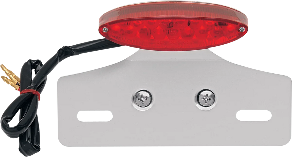 DragSpecialties Taillight/License Plate Mount - Cat Eye -Clear Lens - Red LED L24-65D9CLEDK - Side View