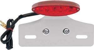 DragSpecialties Taillight/License Plate Mount - Cat Eye -Red Lens - Clear LED L24-65D9RLEDK - Main Product View