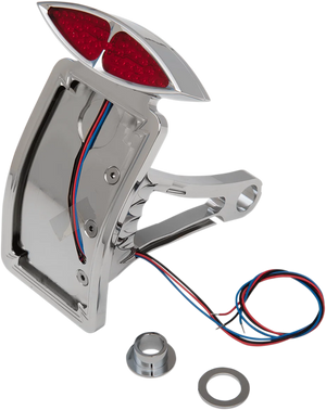 DragSpecialties Taillight/License Plate Mount - Curved - Vertical 76387 - Main Product View