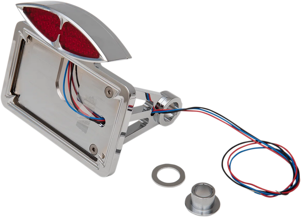 DragSpecialties Taillight/License Plate Mount - Flat - Horizontal 76385 - Main Product View