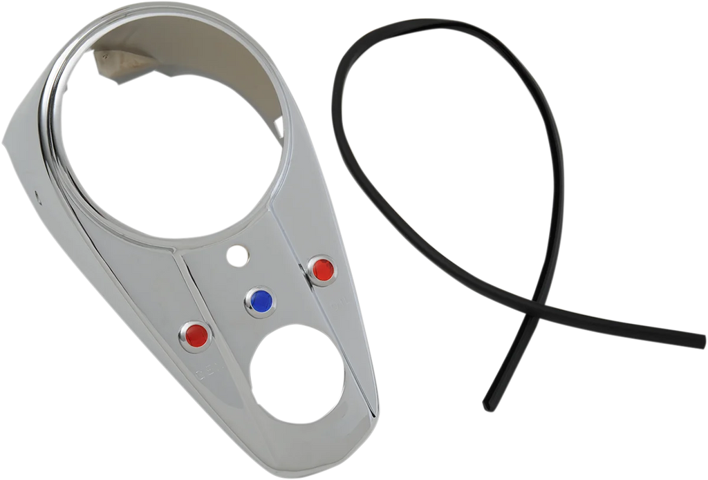 DragSpecialties Three-Light Dash Cover - Chrome 70721 - Main Product View