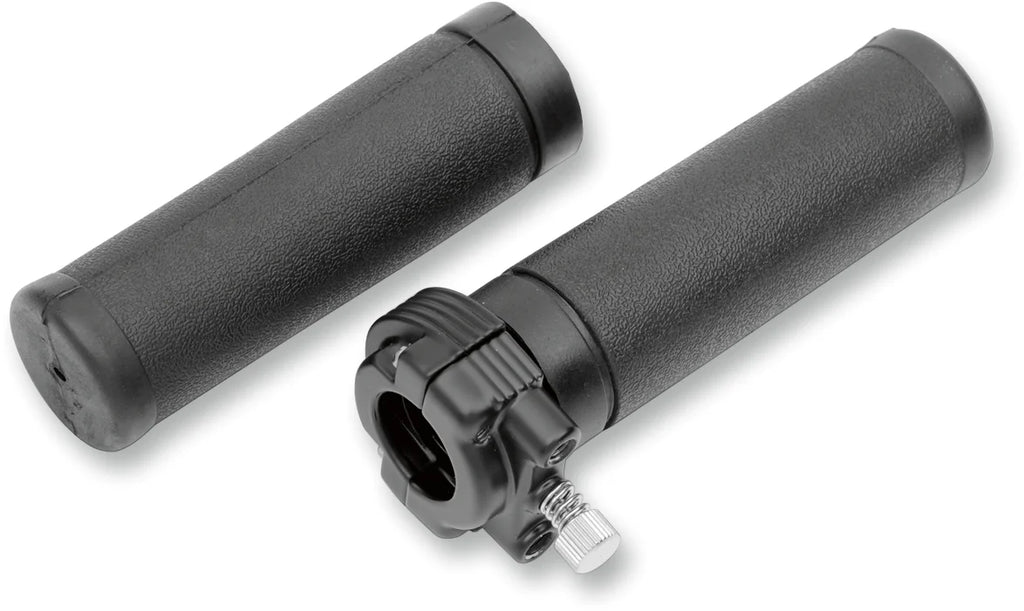 DragSpecialties Throttle Assembly - Dual Cable - Black 12-0914DAMB - Main Product View