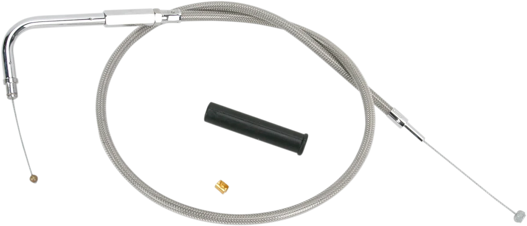 DragSpecialties Throttle Cable - 39-1/2" - Braided 5331100B - Side View