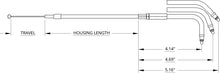 Load image into Gallery viewer, DragSpecialties Throttle Cable - 39-1/2&quot; - Braided 5332100B - Side View