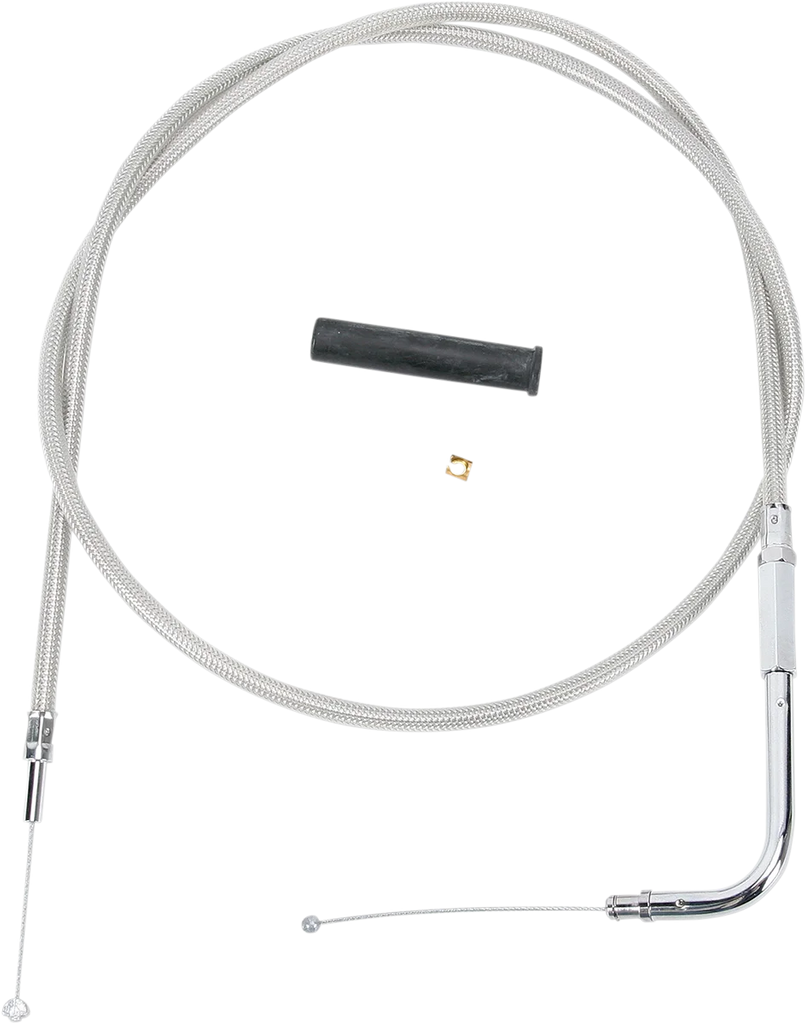 DragSpecialties Throttle Cable - 43-1/2" - Braided 5332104B - Main Product View