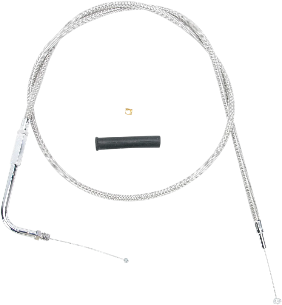 DragSpecialties Throttle Cable - 44" - Braided 5330344B - Main Product View