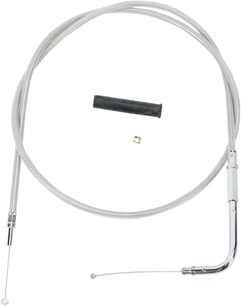 DragSpecialties Throttle Cable - 47-1/2" - Braided 5332108B - Main Product View