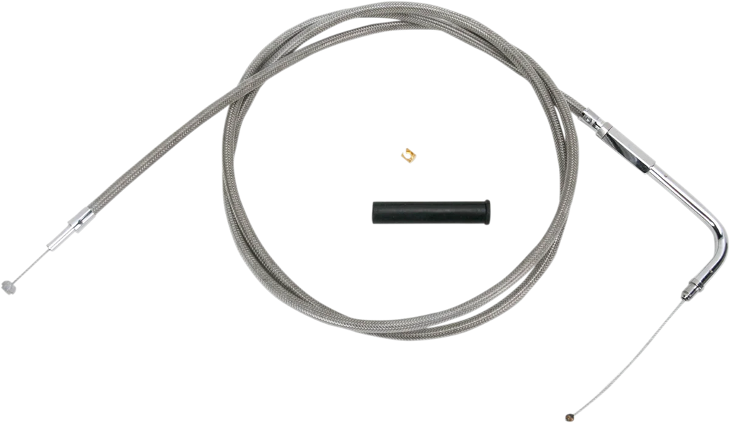 DragSpecialties Throttle Cable - 58" - Braided 5332158B - Main Product View