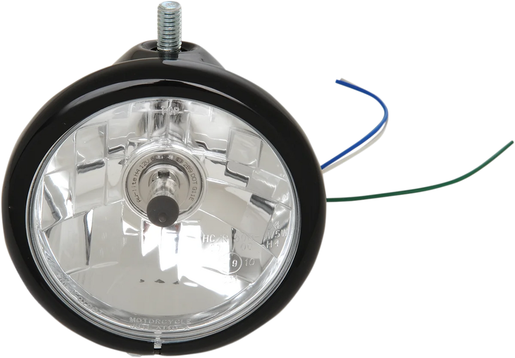 DragSpecialties Top Mount Headlight - 5-3/4" - Black L21-6114SB - Main Product View