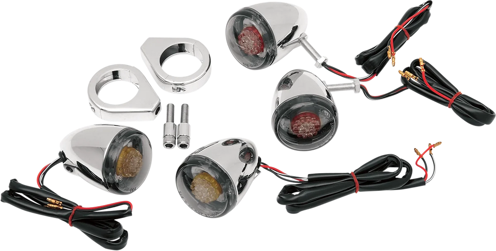 DragSpecialties Turn Signal Kit - Red/Smoke 12-0212 - Side View