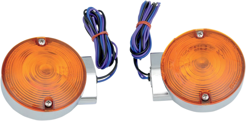 DragSpecialties Turn Signal Light Kit - Chrome - Front FLT L12-6030AF - Main Product View