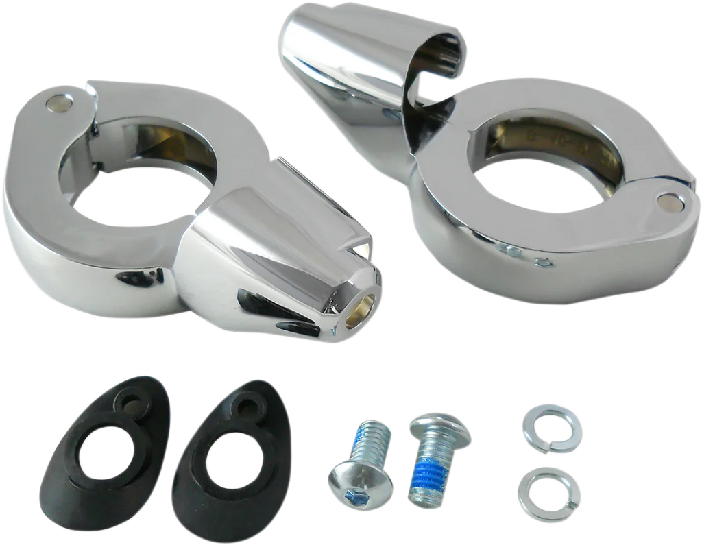 DragSpecialties Turn Signal Mount - 39mm - Black 77853 - Side View