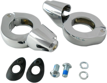 Load image into Gallery viewer, DragSpecialties Turn Signal Mount - 39mm - Black 77853 - Side View