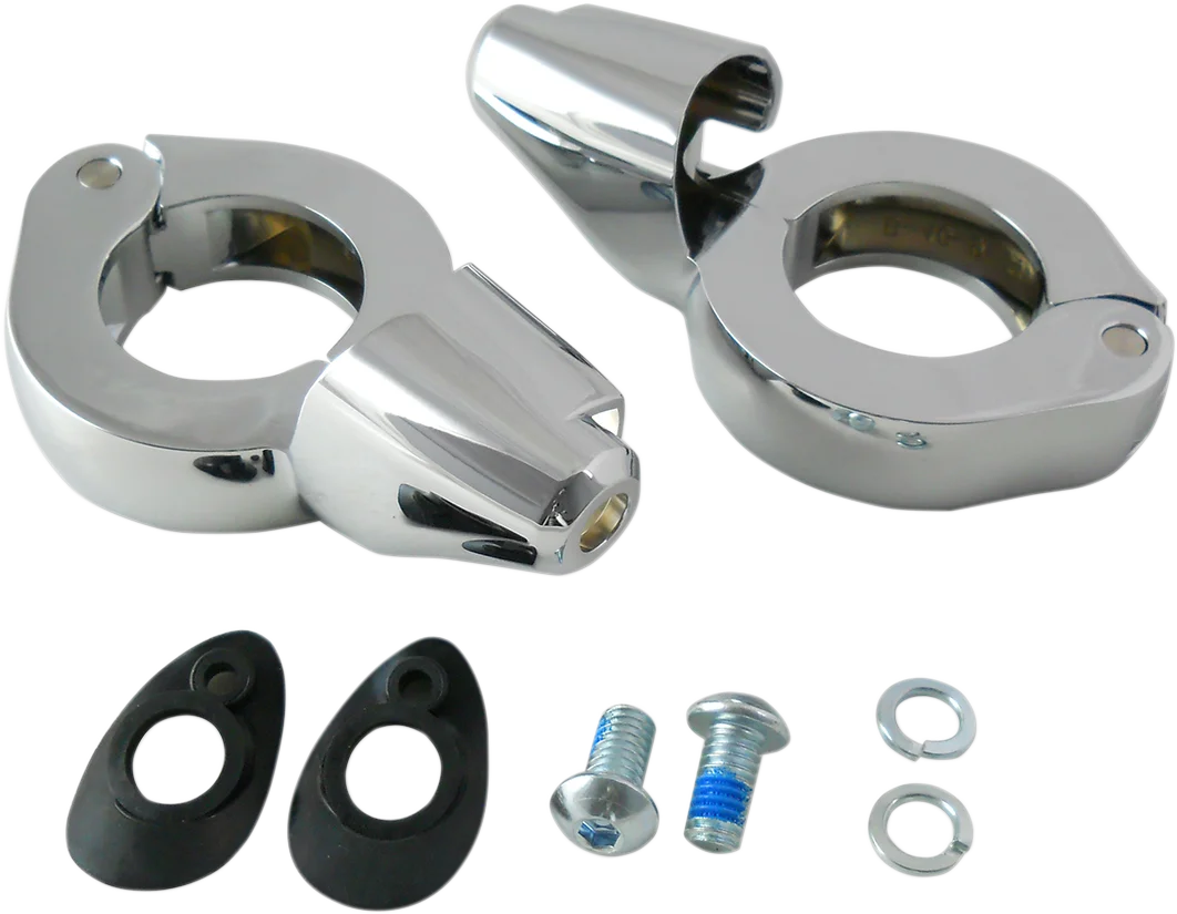 DragSpecialties Turn Signal Mount - 41mm - Black 77854 - Side View