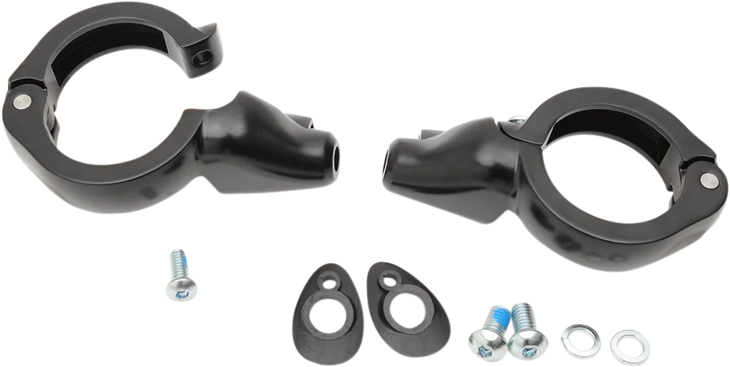 DragSpecialties Turn Signal Mount - 49mm - Black 77855 - Main Product View