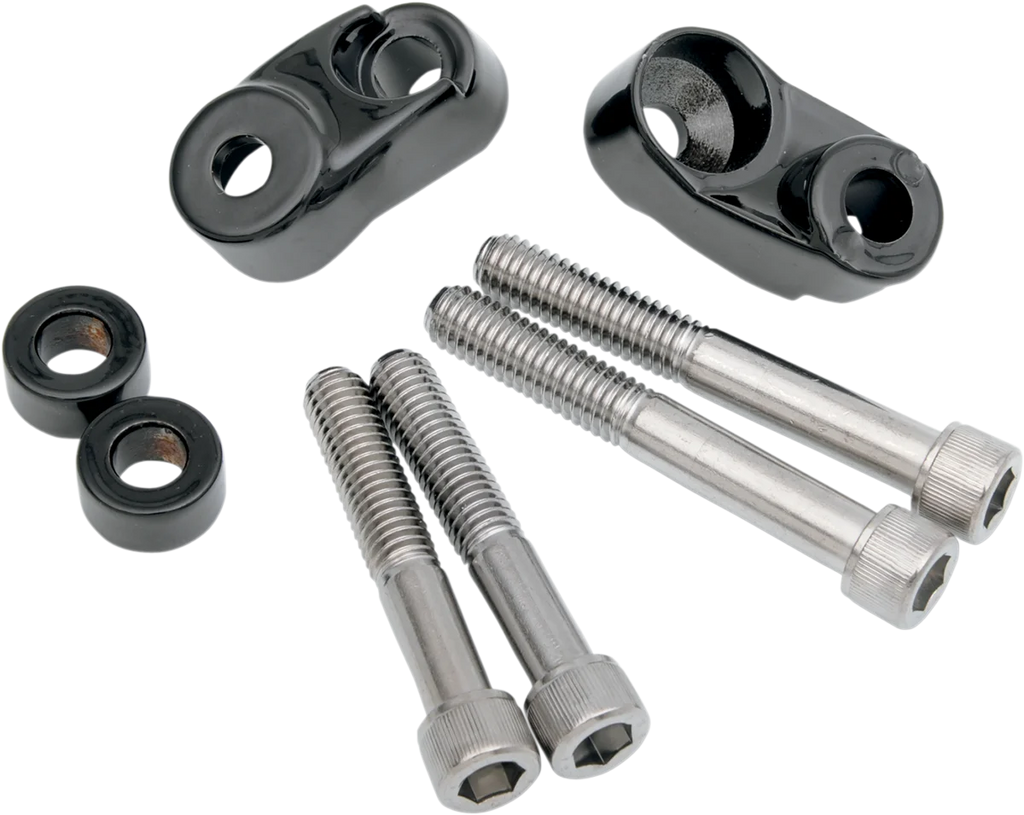 DragSpecialties Turn Signal Mount Kit - 39/49 mm - Black 20-0367GBDS - Main Product View