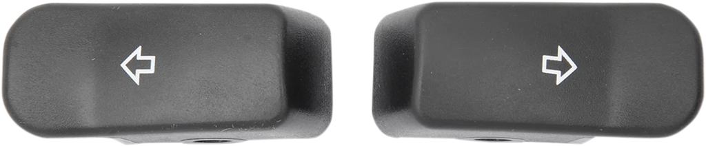 DragSpecialties Turn Signal Switch Extension Caps - Black 77447 - Main Product View
