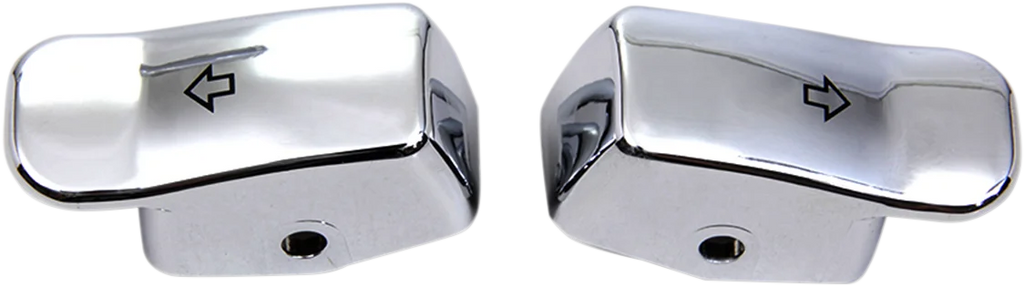 DragSpecialties Turn Signal Switch Extension Caps - Chrome 77447C - Main Product View