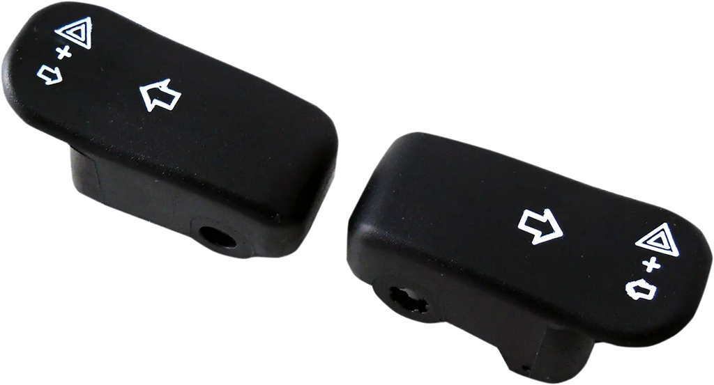 DragSpecialties Turn Signal Switch Extension Caps - Chrome 77447C - Side View