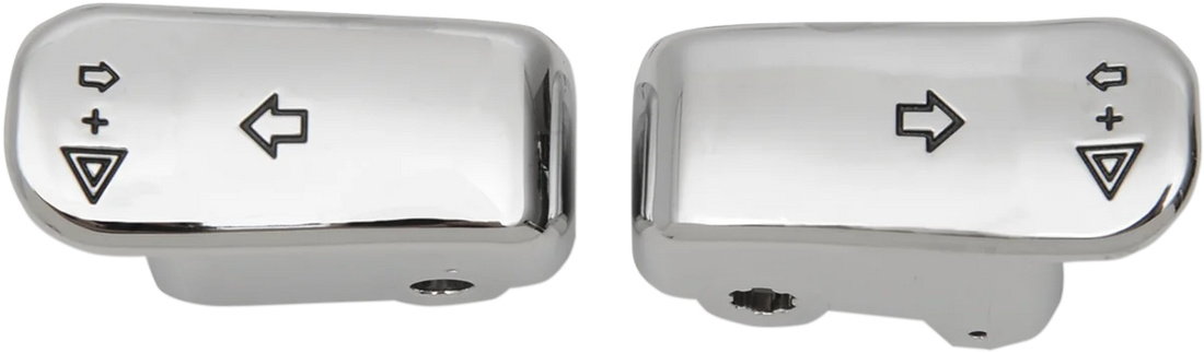 DragSpecialties Turn Signal Switch Extension Caps - Chrome 77448C - Side View