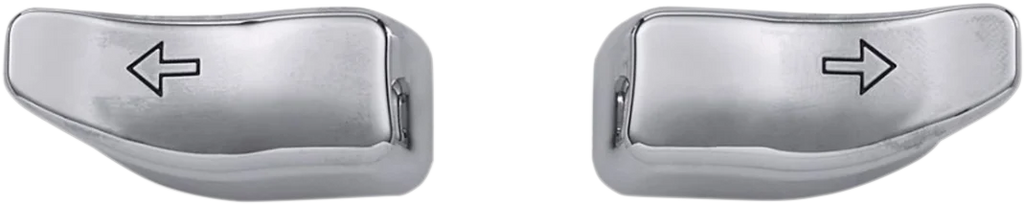 DragSpecialties Turn Signal Switch Extension Caps - Chrome 77679C - Main Product View