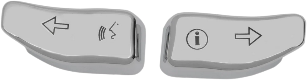 DragSpecialties Turn Signal Switch Extension Caps - Chrome 77680C - Main Product View