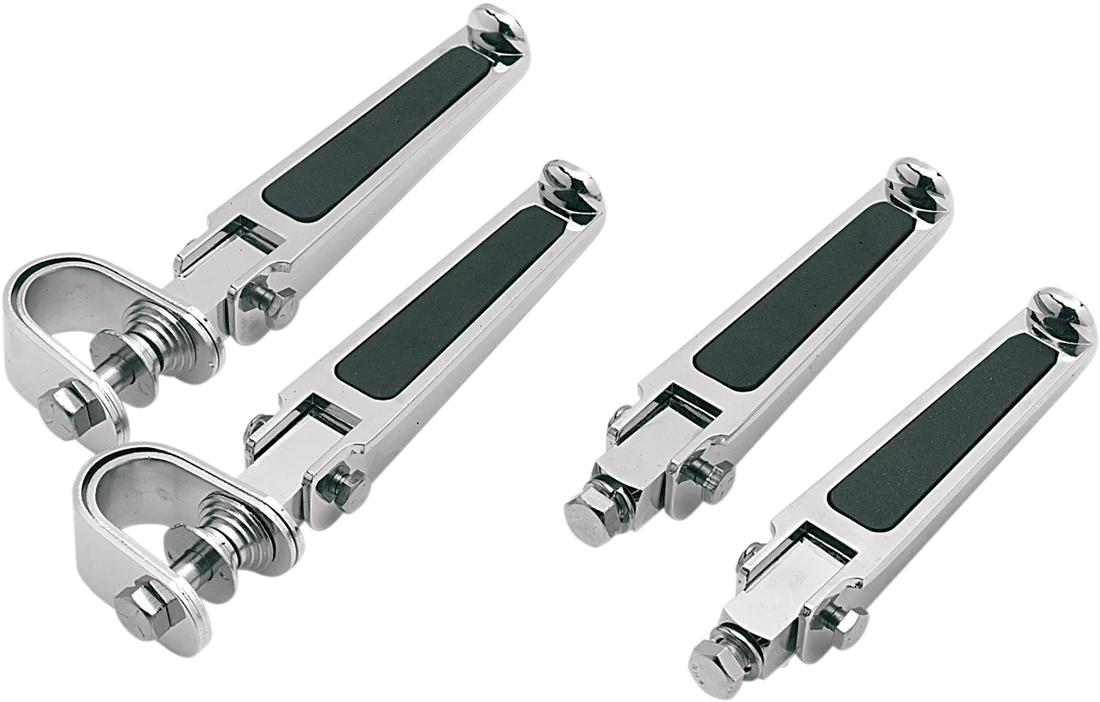 DragSpecialties U-Clamp Footpegs - Rubber Inlay 17-6452BXLB1 - Side View