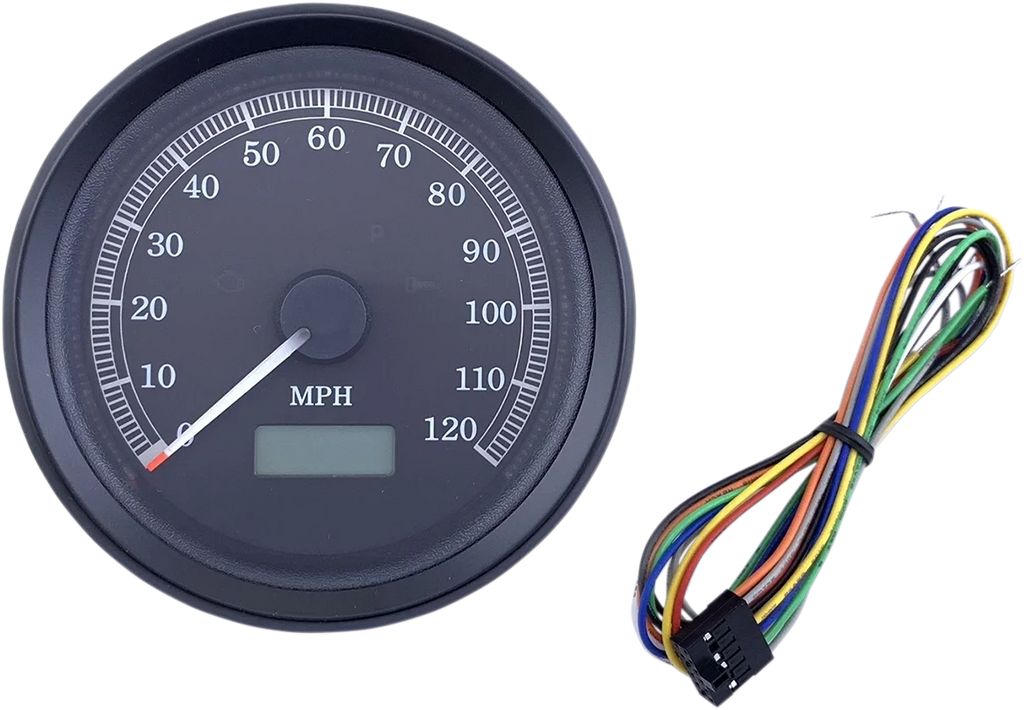 DragSpecialties Universal 3-3/8" Programmable Electronic Speedometer - MPH