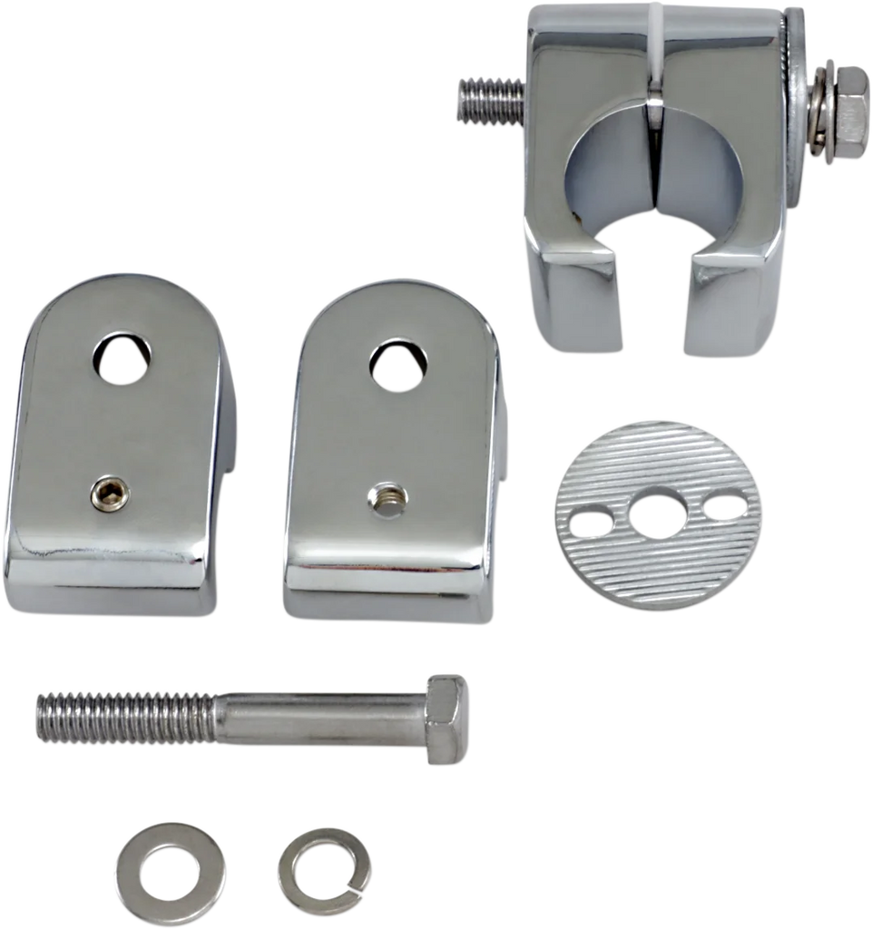 DragSpecialties Universal Engine Guard Clamps - Chrome - 1" 720218-SC2 - Main Product View