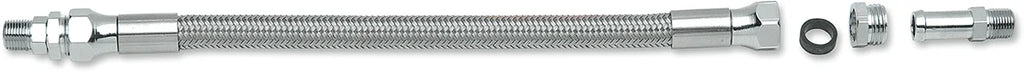 DragSpecialties Universal Oil Line - Stainless Steel - 10" 610 - Side View