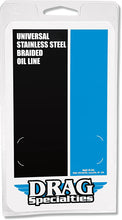 Load image into Gallery viewer, DragSpecialties Universal Oil Line - Stainless Steel - 13&quot; 613 - Side View